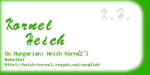 kornel heich business card